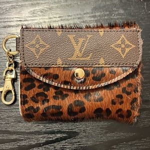 Repurposed Louis Vuitton Card Holder Keychain